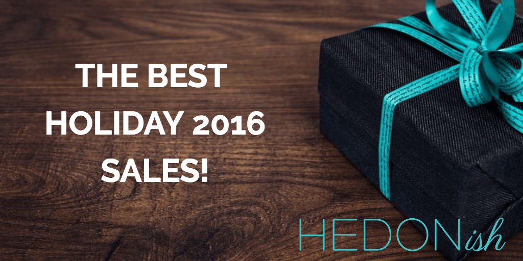 Hedonish's Holiday 2016 Sales Pinterest Page